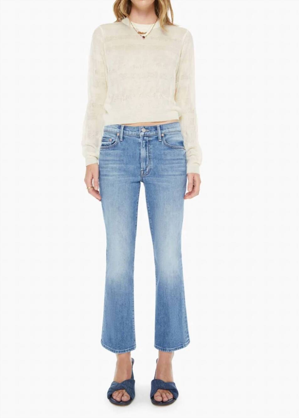 NEW MOTHER outsider flood jeans in heads or tails
